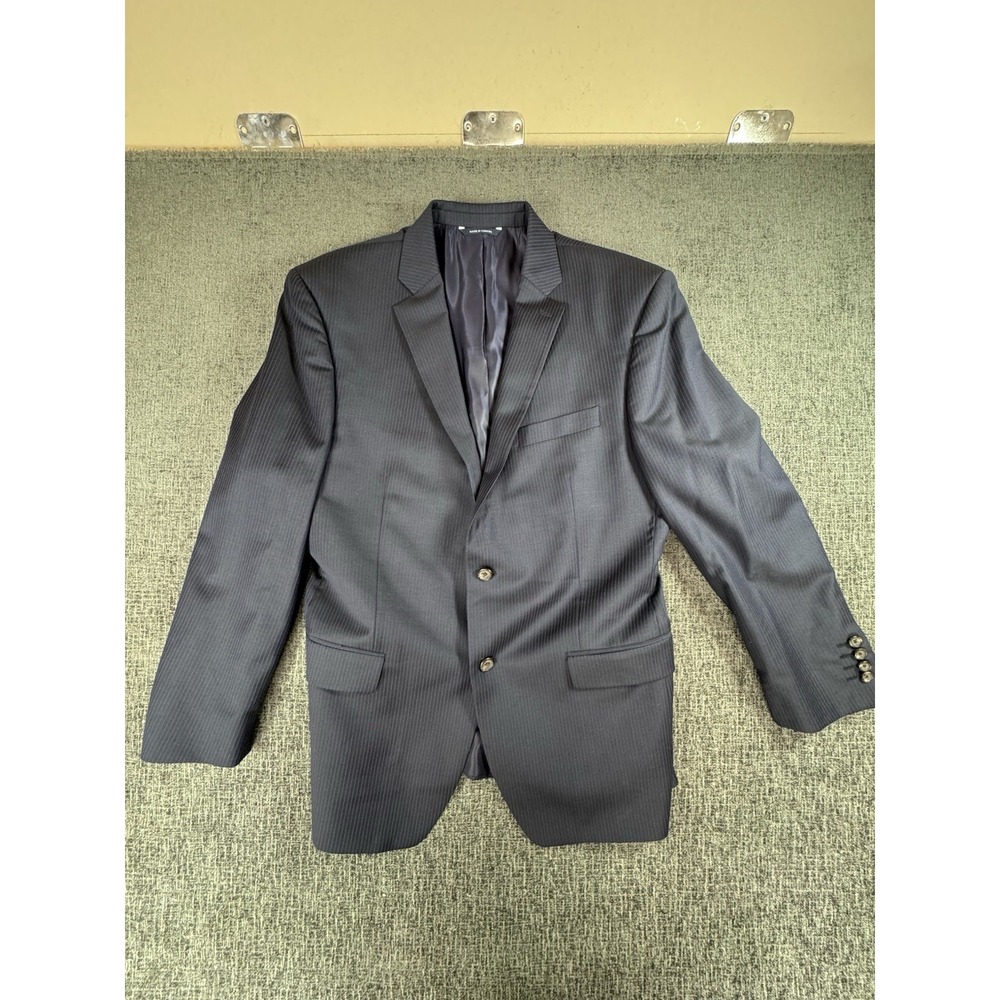Ralph‎ Lauren Blazer Mens 44R Blue Wool Two Button Sport Coat Dillards